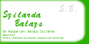 szilarda balazs business card
